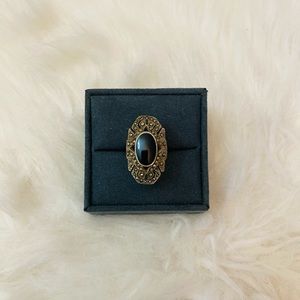925 Sterling silver with onyx and marcasite